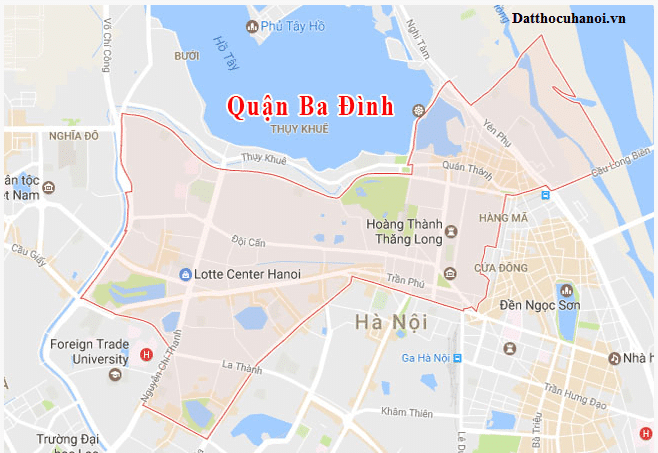 Bản đồ quận Ba Đình - Hà Nội